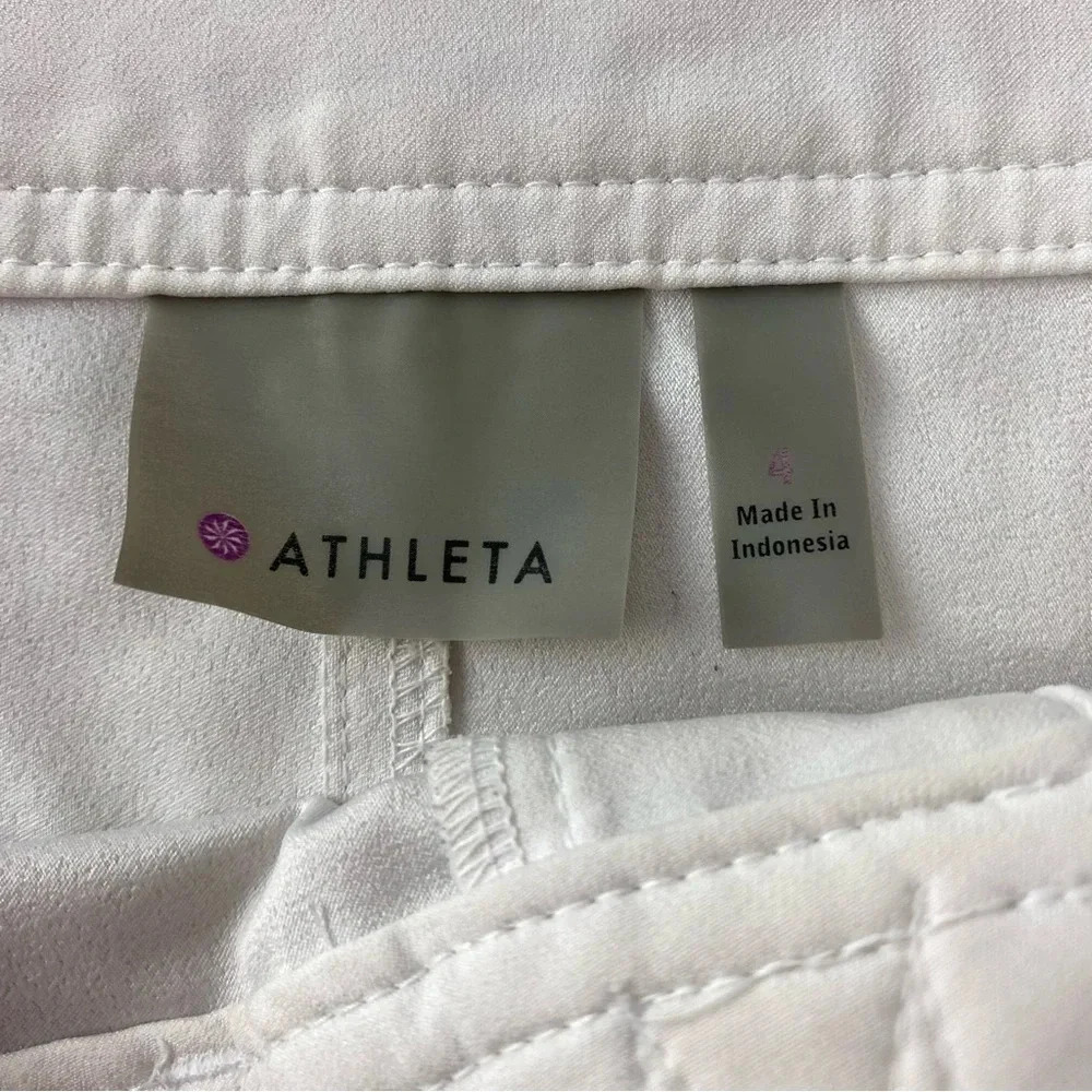 Athleta Womens 4 Swim Shorts Board Shorts White Boho Paisley - Picture 3 of 6